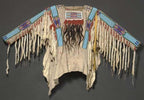 Old Native American Style Beige Buckskin Suede Beaded Powwow War Shirt PWNS161