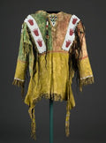 Old Style Buckskin Suede Hide Fringes Beaded Powwow Regalia War Shirt NA36