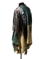 Old Style Buckskin Hide Fringes Beaded Powwow Regalia War Shirt NAL48